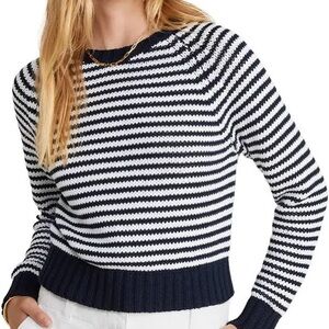 Striped Navy and White Women's Sweater